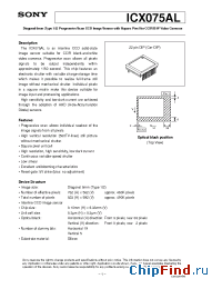 Datasheet ICX075AL manufacturer SONY