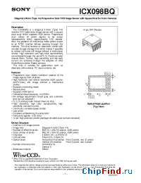 Datasheet ICX098BQ manufacturer SONY