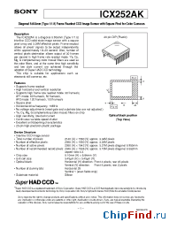 Datasheet ICX252AK manufacturer SONY