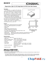 Datasheet ICX428AKL manufacturer SONY