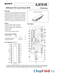 Datasheet ILX751B manufacturer SONY