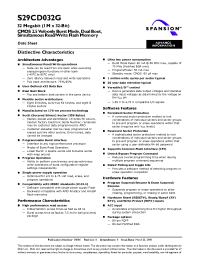 Datasheet S29CD032G0JFAI010 manufacturer Spansion