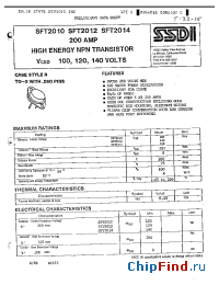 Datasheet SFT2010 manufacturer SSDI