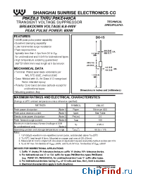 Datasheet P6KE160 manufacturer SSE