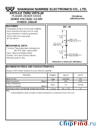 Datasheet XR73-2.7 manufacturer SSE