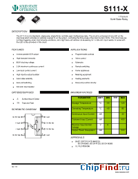 Datasheet S111-S manufacturer Solid State