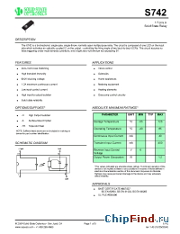 Datasheet S742 manufacturer Solid State