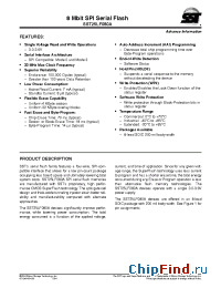 Datasheet SST25LF080A-33-4I-S2AE manufacturer SST