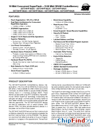 Datasheet SST34HF1602D-70-4E-LSE manufacturer SST