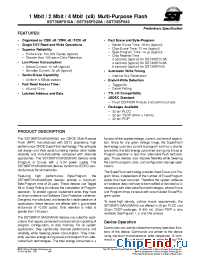 Datasheet SST39SF010A-45-4I-WH manufacturer SST