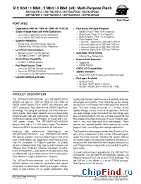 Datasheet SST39VF010-45-4C-NK manufacturer SST
