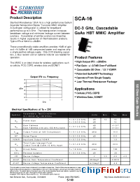 Datasheet SCA-16 manufacturer Stanford