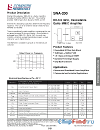 Datasheet SNA-200 manufacturer Stanford