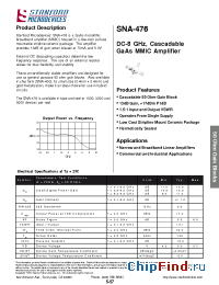 Datasheet SNA-476-TR1 manufacturer Stanford