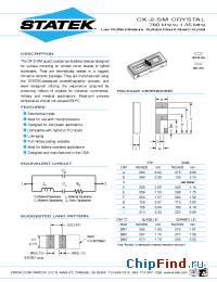 Datasheet CX-2-SMEXT manufacturer Statek