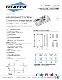 Datasheet CXO-10T manufacturer Statek