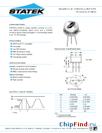 Datasheet SQXO-2OSC manufacturer Statek