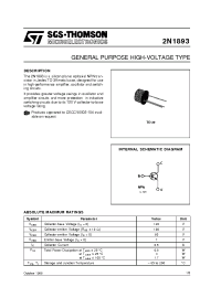 Datasheet 2N1893 manufacturer STMicroelectronics