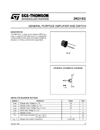 Datasheet 2N2102 manufacturer STMicroelectronics