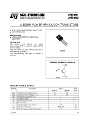 Datasheet 2N5192 manufacturer STMicroelectronics