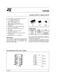 Datasheet 74AC00B manufacturer STMicroelectronics
