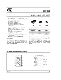 Datasheet 74AC02MTR manufacturer STMicroelectronics