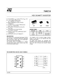 Datasheet 74AC14TTR manufacturer STMicroelectronics