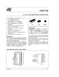 Datasheet 74ACT138 manufacturer STMicroelectronics