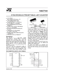Datasheet 74ACT161 manufacturer STMicroelectronics