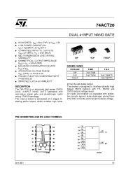 Datasheet 74ACT20 manufacturer STMicroelectronics