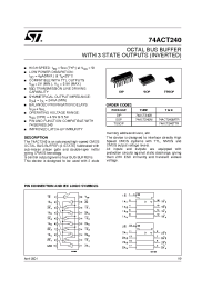 Datasheet 74ACT240TTR manufacturer STMicroelectronics