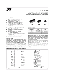 Datasheet 74ACT299TTR manufacturer STMicroelectronics