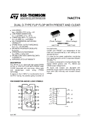 Datasheet 74ACT74 manufacturer STMicroelectronics
