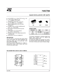 Datasheet 74ACT86TTR manufacturer STMicroelectronics
