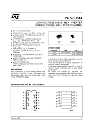Datasheet 74LVCU04A manufacturer STMicroelectronics