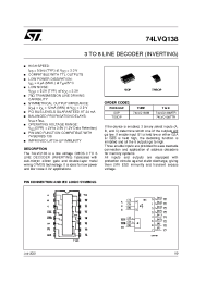 Datasheet 74LVQ138TTR manufacturer STMicroelectronics