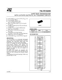 Datasheet 74LVX16245TTR manufacturer STMicroelectronics