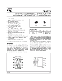 Datasheet 74LVX74TTR manufacturer STMicroelectronics