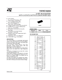 Datasheet 74VHC16244TTR manufacturer STMicroelectronics