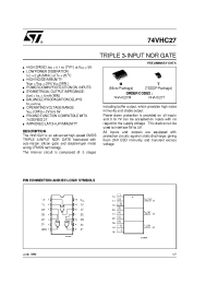 Datasheet 74VHC27 manufacturer STMicroelectronics
