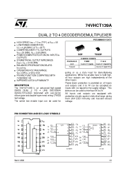 Datasheet 74VHCT139AMTR manufacturer STMicroelectronics