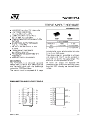 Datasheet 74VHCT27 manufacturer STMicroelectronics
