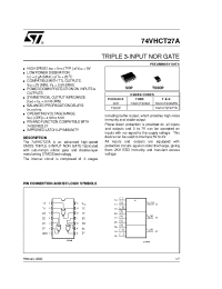 Datasheet 74VHCT27AMTR производства STMicroelectronics
