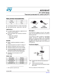Datasheet ACS102-6TA manufacturer STMicroelectronics