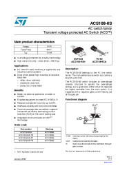 Datasheet ACS108-6S manufacturer STMicroelectronics