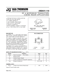 Datasheet AM2931-110 manufacturer STMicroelectronics