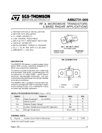 Datasheet AM82731-006 manufacturer STMicroelectronics