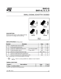 Datasheet BAR42 manufacturer STMicroelectronics