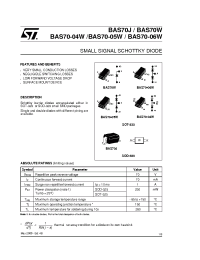 Datasheet BAS70-04W производства STMicroelectronics