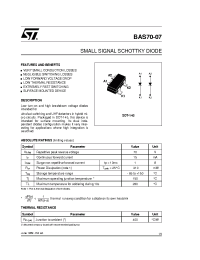 Datasheet BAS70-07 manufacturer STMicroelectronics